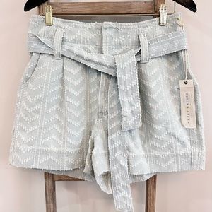 Happy Nature Kate Hudson High Waist Texture Chevron Button Fly Short NWT…